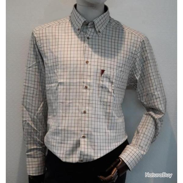 CHEMISE � CARREAUX ECRU T4XL