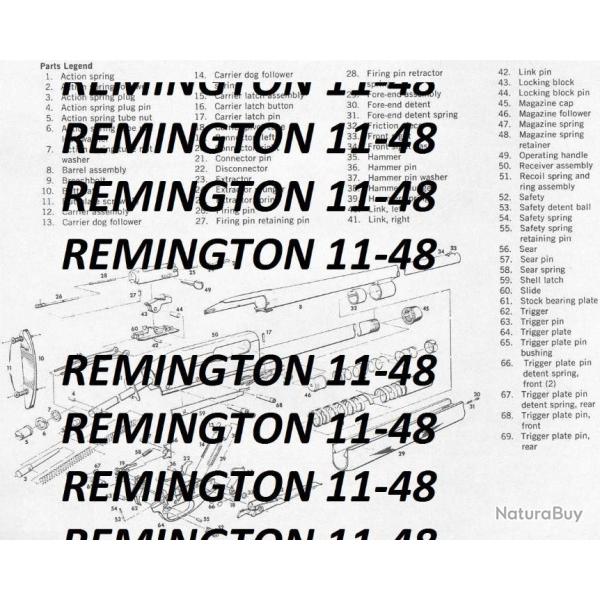 clate des pices fusil REMINGTON 11-48 - VENDU PAR JEPERCUTE (m1263)