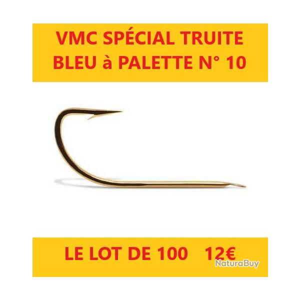 hame�ons  VMC SP�CIAL TRUITE BLEU � PALETTE N� 10 pochette de 10 x 10 soit  100 hame�ons