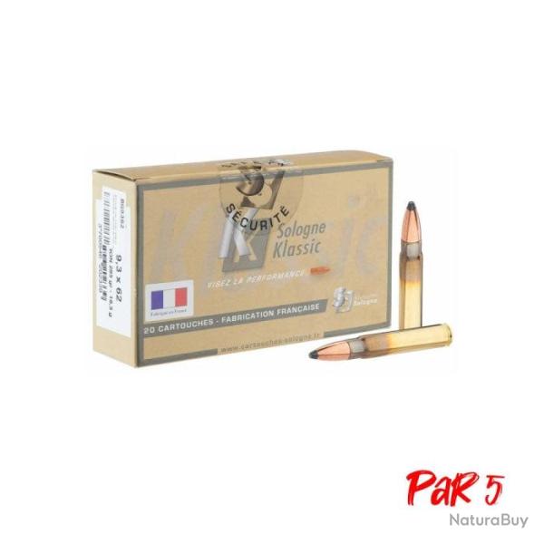 Balles Sologne Nosler Partition - Cal. 9.3x62 - 9.3x62 / Par 5