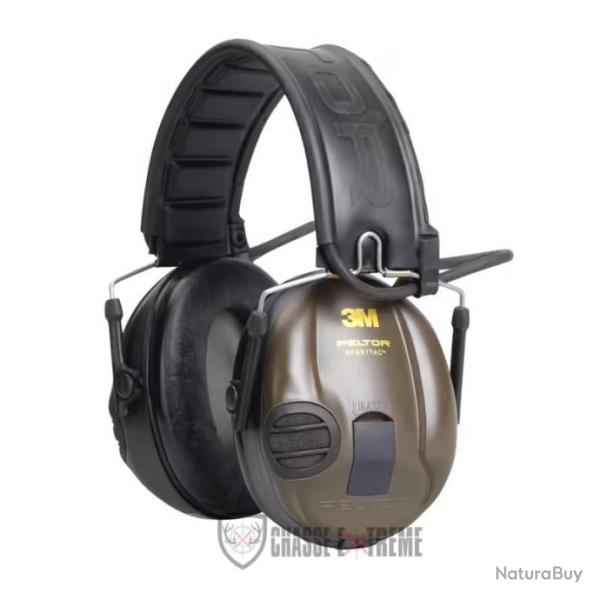 Casque Electronique 3M PELTOR Sport Tac Orange Vert