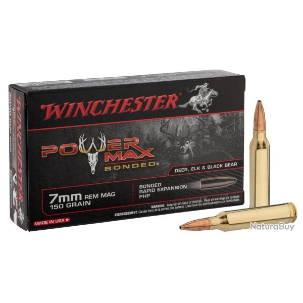 Balles de Chasse Winchester Power Max Bonded Calibre 7mm REM