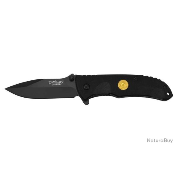 Couteau Pliant Camillus "CENTERFIRE" Lame 6.9cm Manche G10 Noir