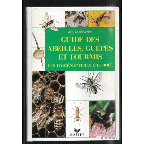 guide des abeilles, gu�pes et fourmis ,les hymenopt�res en europe de jiri zahradnik