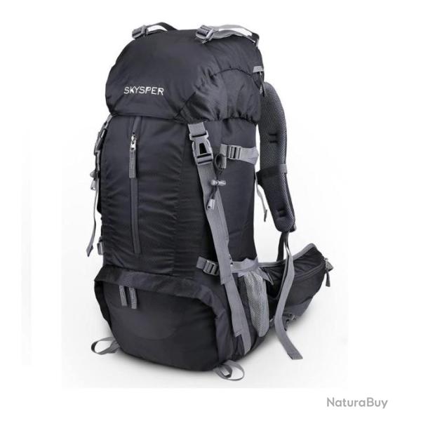 Sac � Dos Randonn�e 50L Tactique Imperm�able L�ger Alpinisme Trekking P�che Camping Escalade Noir