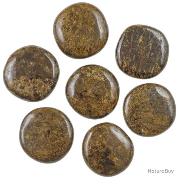 Galet plat bronzite - A l'unit� 21 � 30 grammes
