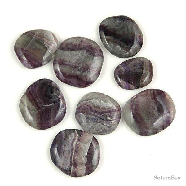 Galet plat fluorite multicolore - A l'unit� 31 � 40 grammes
