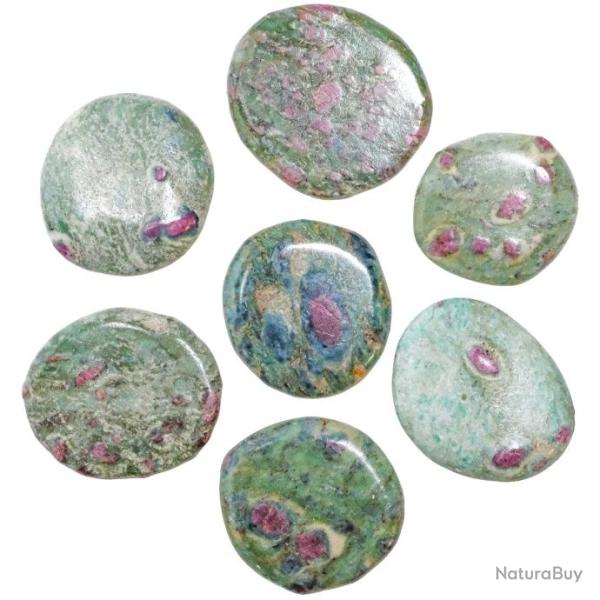 Galet plat fuchsite rubis- A l'unit 11  20 grammes