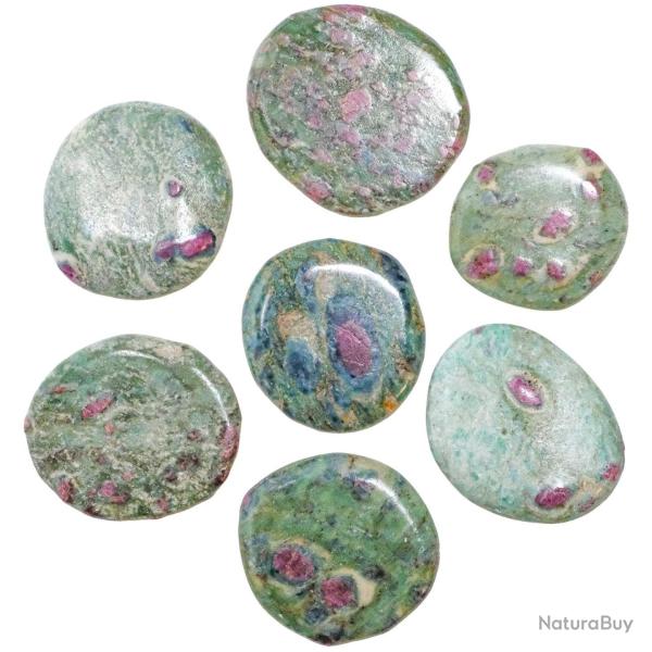 Galet plat fuchsite rubis- A l'unit� 21 � 30 grammes