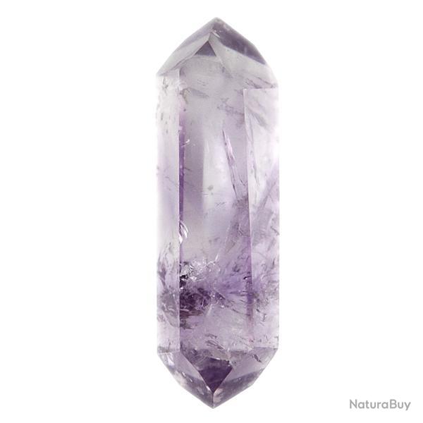 Pointe polie am�thyste bi-termin�e 141 � 160 grammes