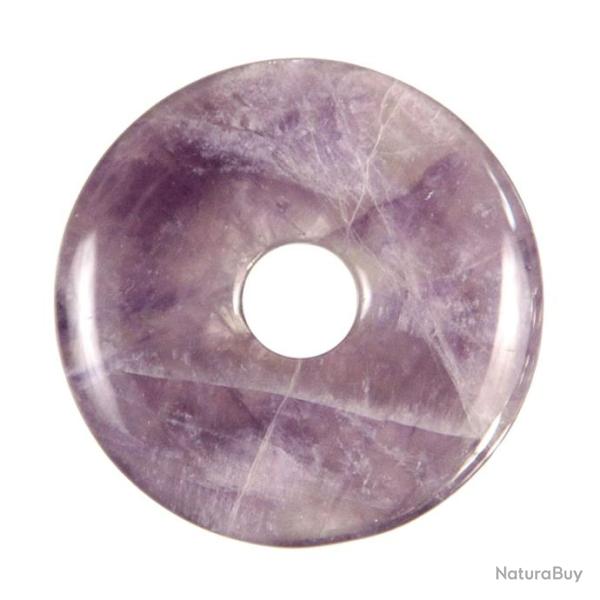 Donut Pi Chinois en am�thyste pour pendentif 4 cm
