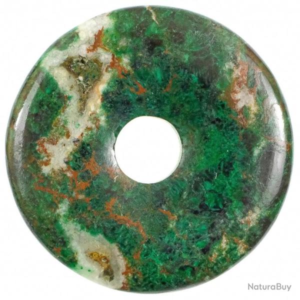 Donut Pi Chinois cuprite dans chrysocolle pour pendentif 3.5 cm