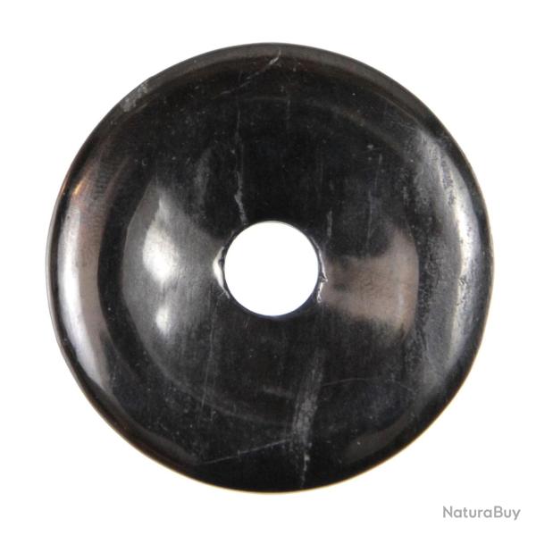 Donut Pi Chinois en jais pour pendentif 4 cm