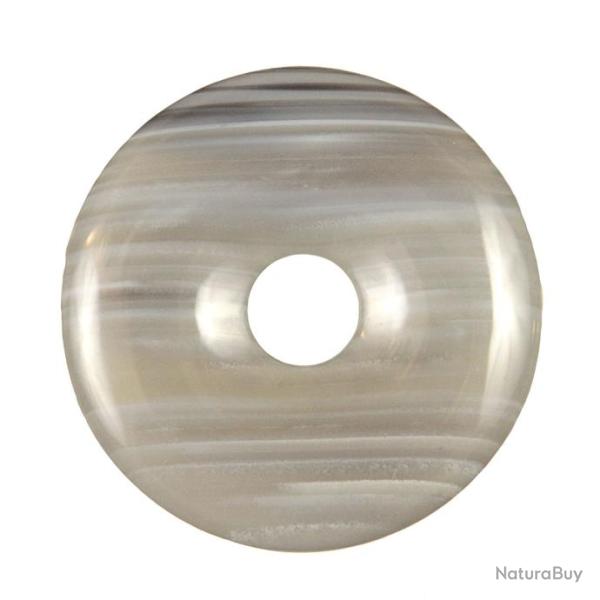 Donut Pi Chinois en agate naturelle pour pendentif 4 cm