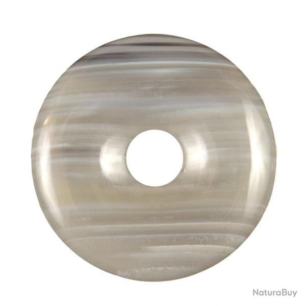 Donut Pi Chinois en agate naturelle pour pendentif 3 cm