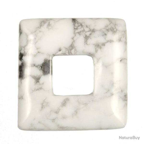 Donut carr� en howlite pour pendentif 2.8 cm