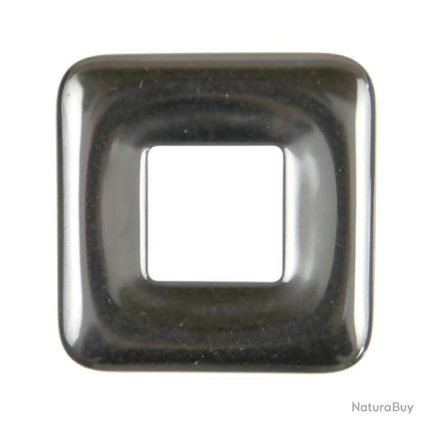 Donut carr� en h�matite pour pendentif 2.8 cm