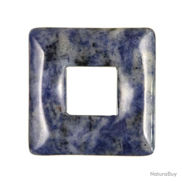 Donut carr� en sodalite pour pendentif 2.8 cm