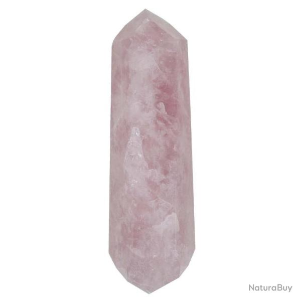 Pointe polie quartz rose bi-termine 61  70 grammes