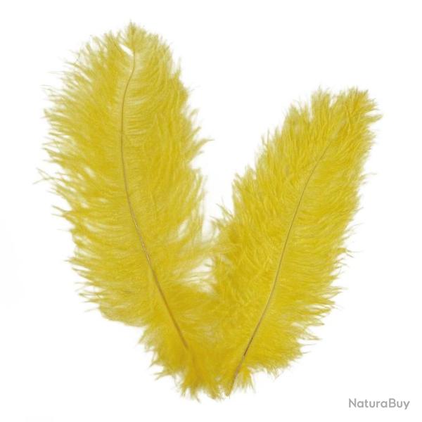 Plumes de blondine - 30  40 cm - Lot de 5 Jaune