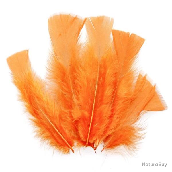 Plumes pied plat de dinde - 5 grammes  Orange