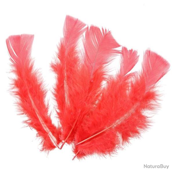 Plumes pied plat de dinde - 5 grammes  Rouge