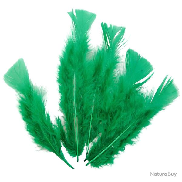Plumes pied plat de dinde - 5 grammes  Vert vif