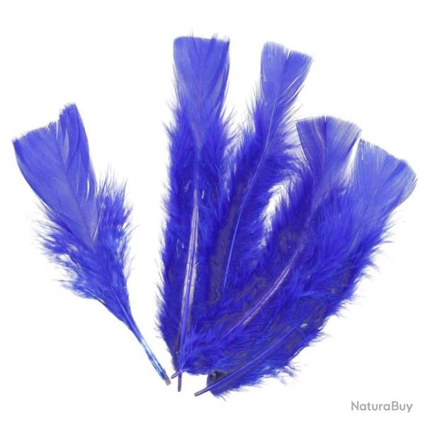 Plumes pied plat de dinde - 5 grammes  Bleu roy