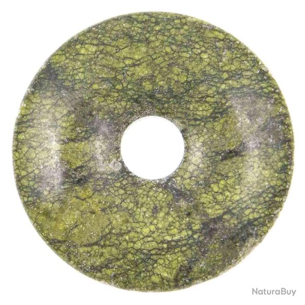 Donut Pi Chinois en serpentine mamba stone pour pendentif 4 cm