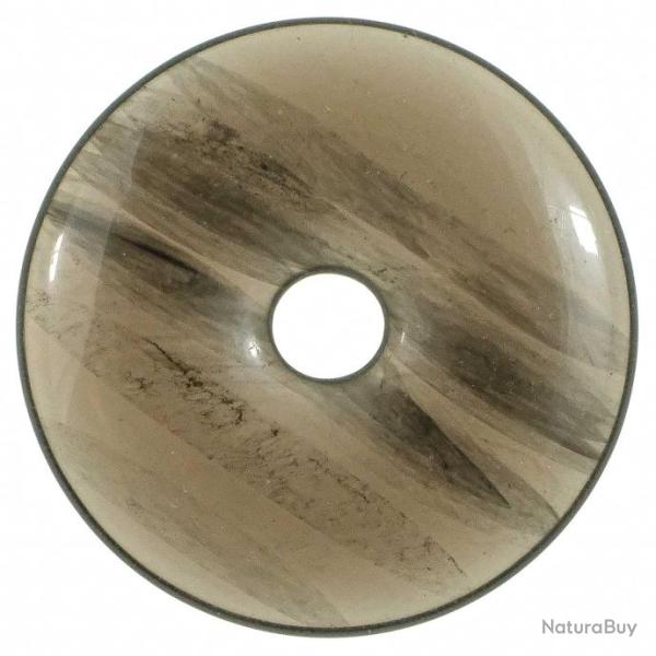 Donut Pi Chinois en obsidienne translucide pour pendentif 3 cm