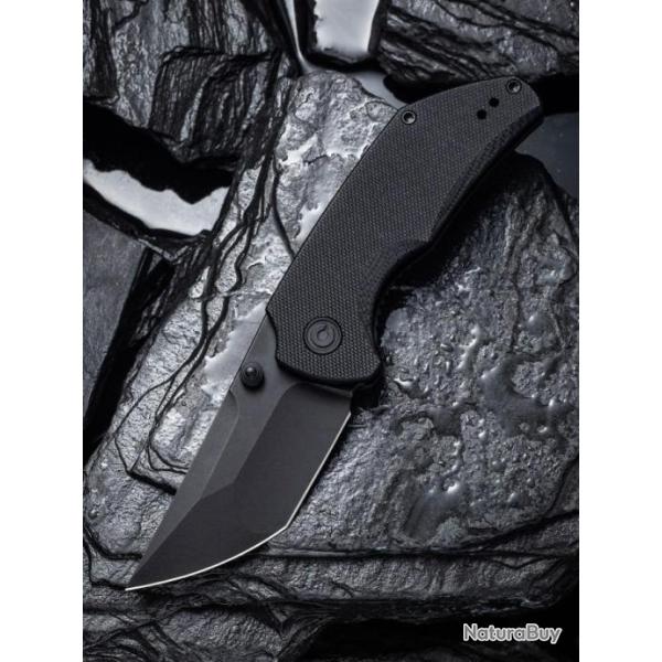 Couteau CIVIVI Thug 2 Black Lame Tanto Acier Nitro-V Black Manche G10 IKBS Linerlock CIVC20028C1