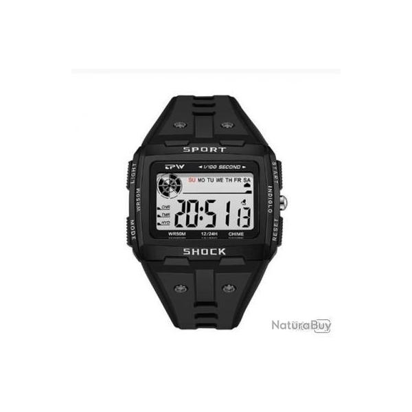 Montre Num�rique Digitale Sport Shock Noir