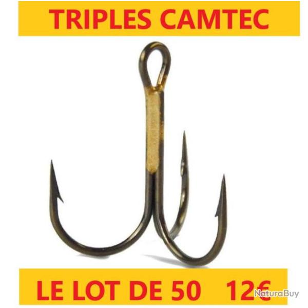hame�ons  CAMTEC TRIPLES N� 1/0  pochette de 10 x 5 soit  50 hame�ons