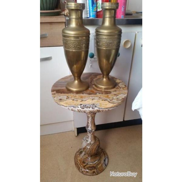 Trs rare et trs encienne 2 urnes en cuivre jaune