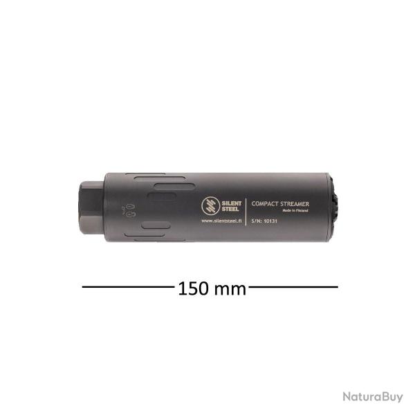 Mod�rateur COMPACT STREAMER SILENT STEEL Noir 5/8x24 cal 30 / .300/ .308