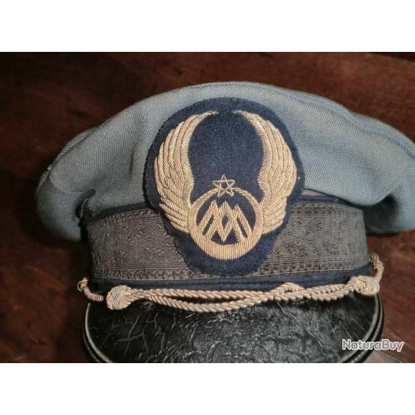 CASQUETTE  WW2  INSIGNE  CANNETILLE  ETOILE
