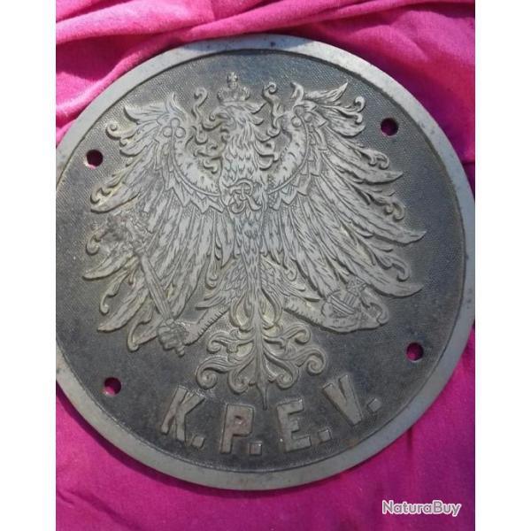 PLAQUE DE LOCOMOTIVE PRUSSIENNE 14.18