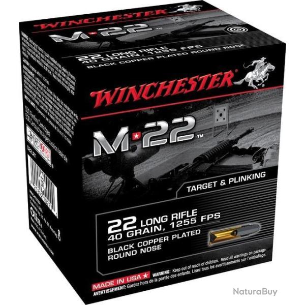 Munitions Winchester M22 22lr 40gr 1255fps par 400