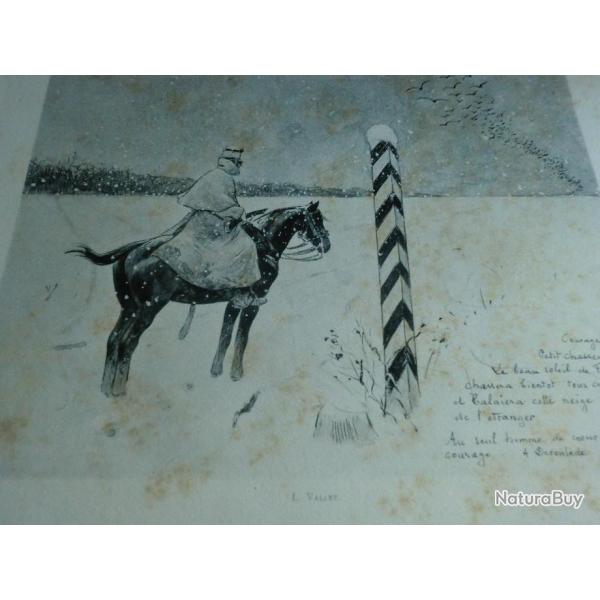 PLANCHE   L VALLET  / PETIT CHASSEUR  BLEU