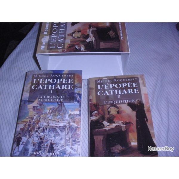 L'�POP�E CATHARE TOME 1 ET TOME 2 en coffret PERRIN/PRIVAT de Michel Roquebert