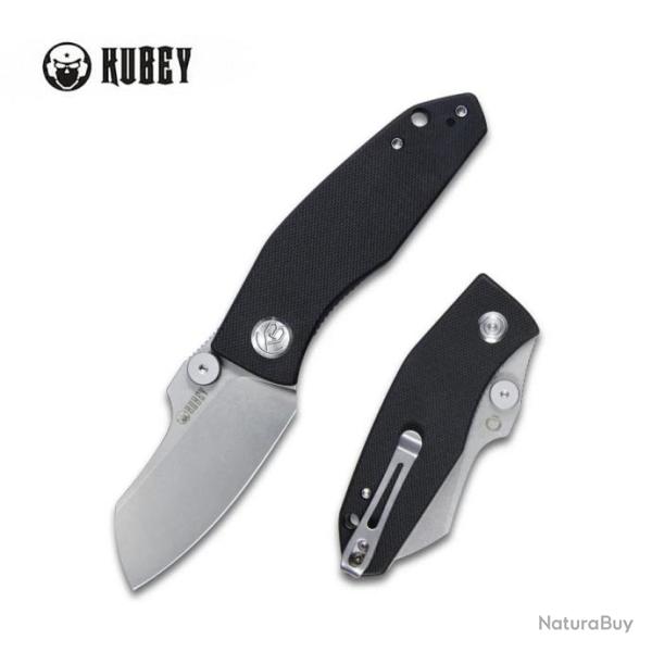 Couteau Kubey Monsterdog Black Lame Acier 14C28N Manche G10 IKBS Linerlock Clip KUB337A - Z