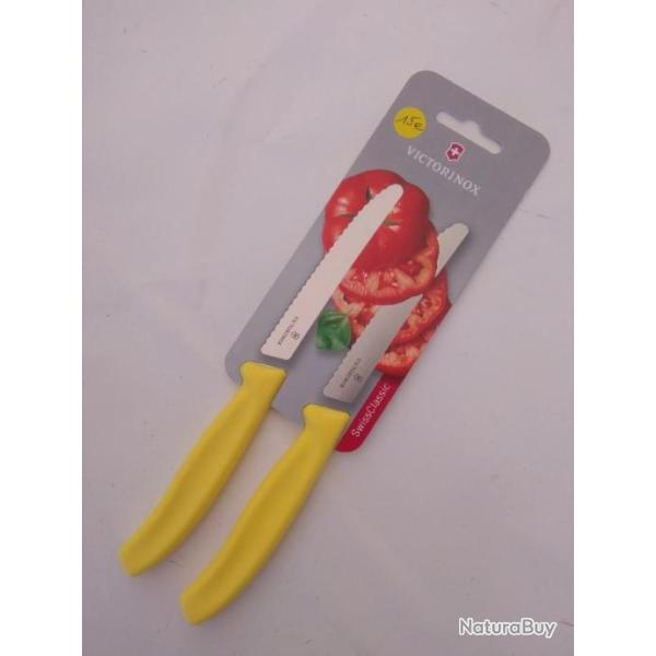 Couteaux victorinox � tomates manches jaunes