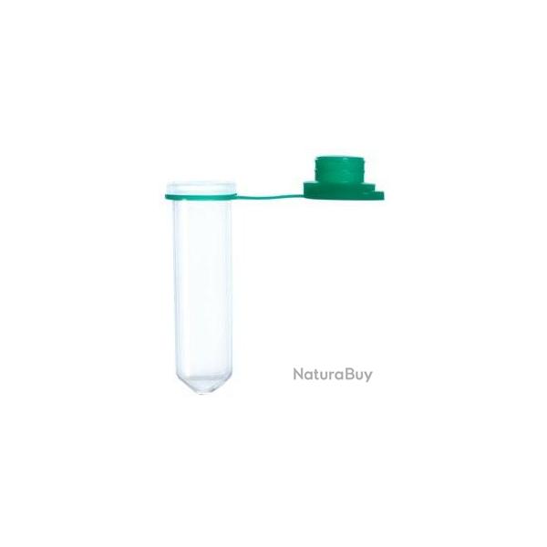 50 dosettes en plastique 2ml pour la poudre noire (bouchon attach� vert)