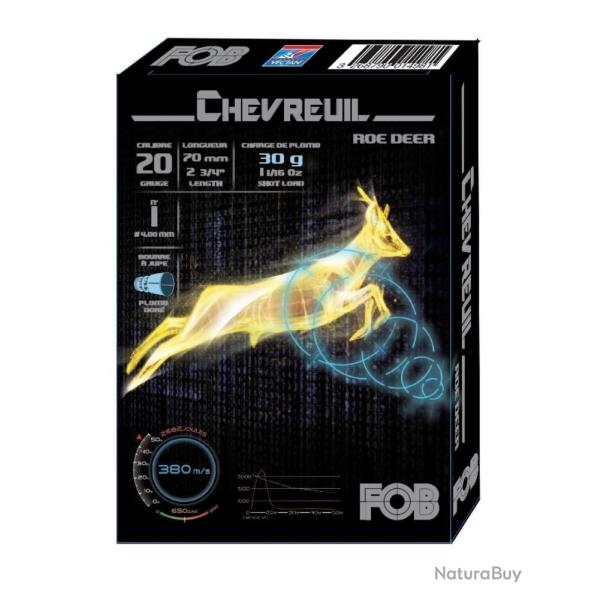 Cartouche de chasse FOB chevreuil 20/70 PLB 1 dor�