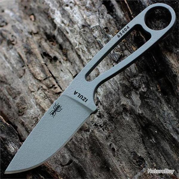 ESISPCK Couteau Esee Izula Kit Gray Finish 1095 Carbon Blade Plastic Sheath Made USA
