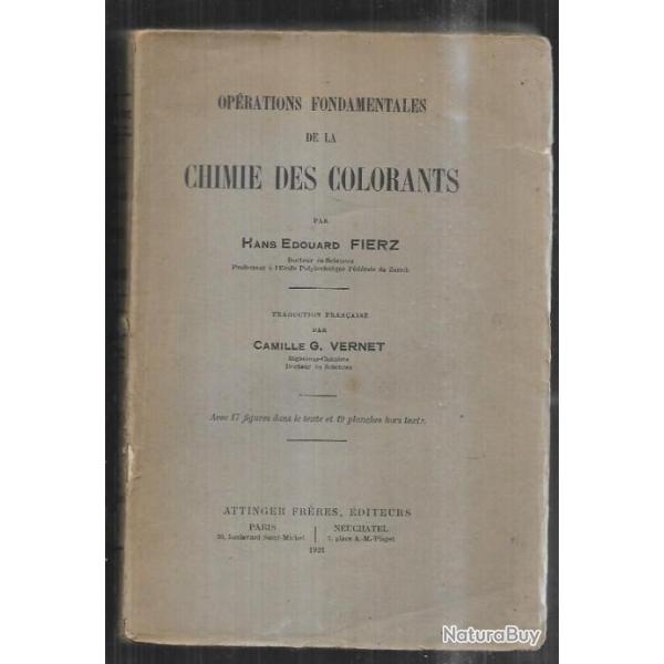 op�rations fondamentales de la chimie des colorants de hans �douard fierz