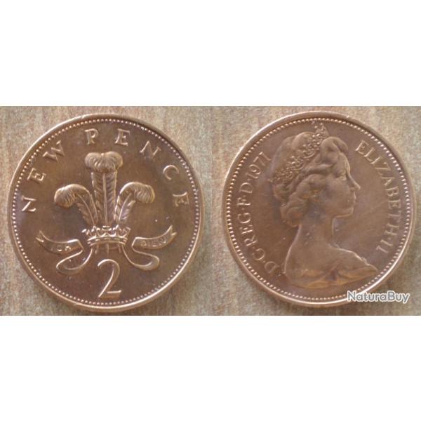 Royaume Uni 2 New Pence 1971 Neuve Reine Angleterre Elizabeth 2