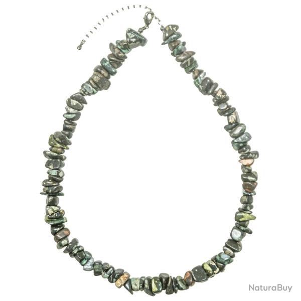 Collier en porphyre grec - Perles pierres roules