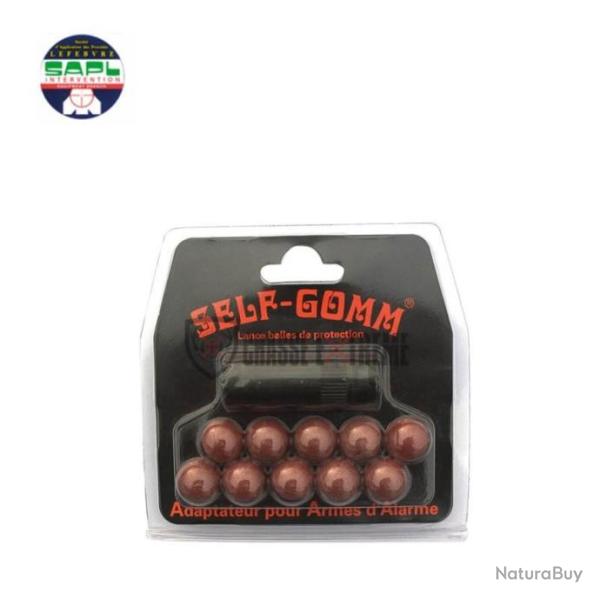 Adaptateur pour Armes d'alarme + 10 Projectiles M9 X 1.0 -Self Gomm