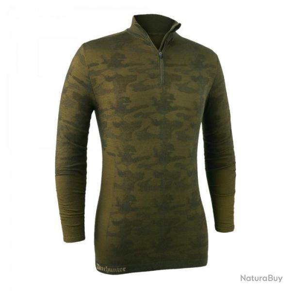 T-shirt thermique DeerHunter avec zip - Camo / 2XL/3XL